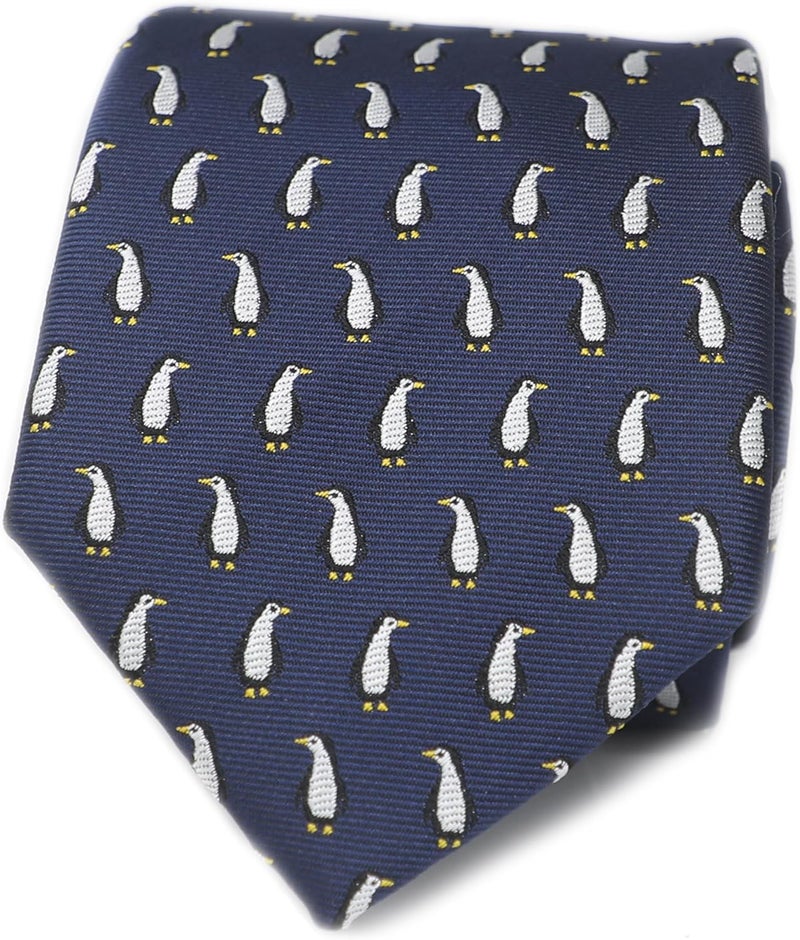 MENDEPOT Animal Pattern Necktie With Gift Box Sea Animal Pattern Tie Father's Day Birthday Gift Tie - Image 1
